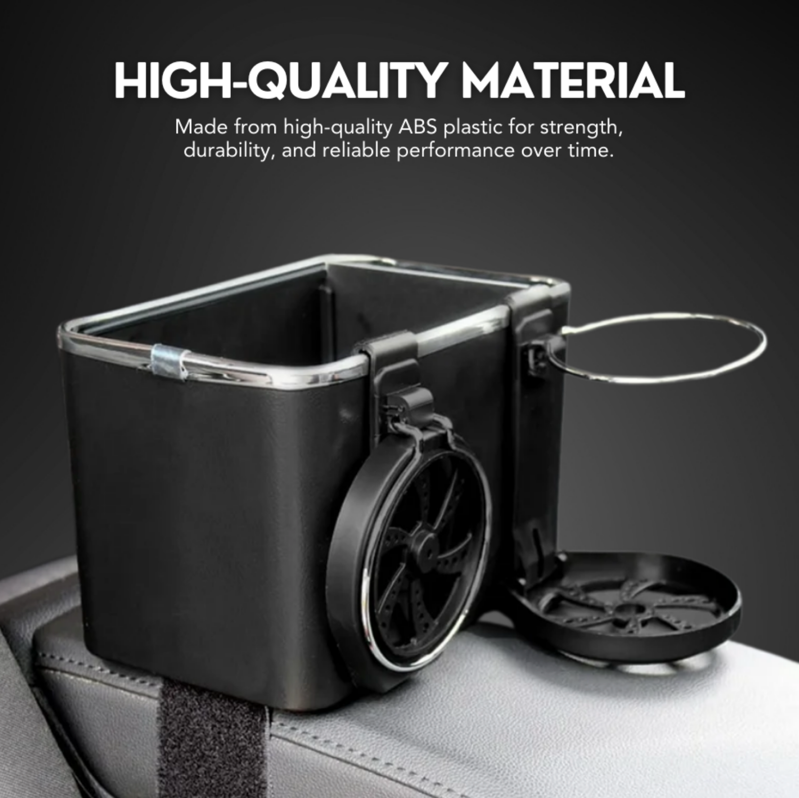 Car Armrest Storage Box with Dual Cup Holders